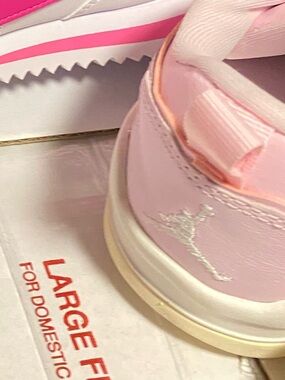 Jordan Kids Pink Sneakers with Silver Jumpman